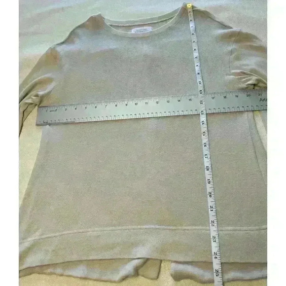 SOUTHCOTT Cream Oatmeal Color Long Sleeve Shirt Women S Very Soft Tunic Crew - Picture 9 of 11